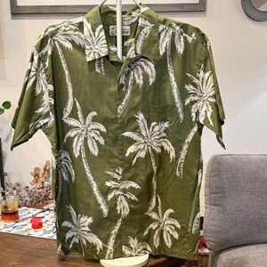 Pataloha Olive Palm Print Men's Shirt